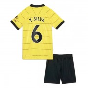 Chelsea Fotbollströjor Barn 2021-22 Thiago Silva 6 Borta Matchtröja..